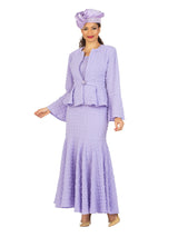 3pc Popcorn Peplum Jkt, Cami, Maxi Skirt Set-Plus