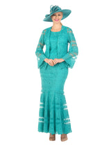3pc Lux Lace Maxi Skirt Suit