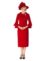 Draped Collar Bell Sleeve Shift Dress-Plus