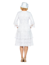 Elegant A-Line Tiered Lace Dress-Plus