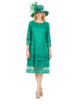 Elegant A-Line Tiered Lace Dress