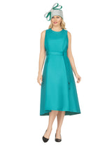Sleeveless Full Flare Hi-Lo Drs w/ Styling Belt