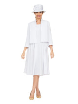 2pc Multi-Paneled Flare Dress w/ Jkt-Plus size