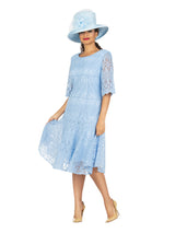 1pc Embroidery Lux Lace Pleated Flare Dress