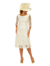 1pc Embroidery Lux Lace Pleated Flare Dress