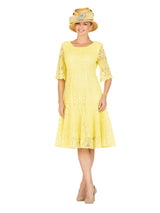 1pc Embroidery Lux Lace Pleated Flare Dress