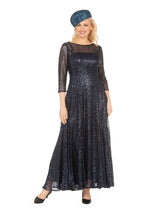 Evening Dress w/ See-thru Sleeves