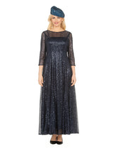 Evening Dress w/ See-thru Sleeves