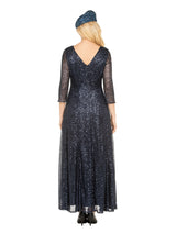 Evening Dress w/ See-thru Sleeves