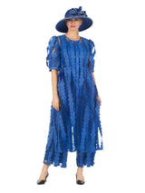 3pc Sheer Long Jkt, Cami+Pants Set