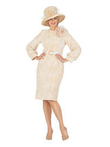 Belted Balloon Slv Shift Drs in Sequined Velvet