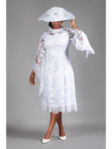 Lace A-line Dress w/ Ovsz Bell Slvs-Plus
