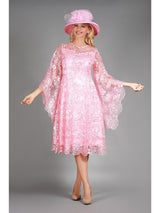 Lace A-line Dress w/ Ovsz Bell Slvs