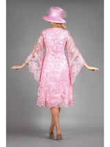 Lace A-line Dress w/ Ovsz Bell Slvs