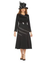 Lt Scuba A-Line Dress w/ Galaxy Stone Decor-Plus