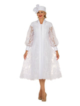 2pc Midi Dress w/ Sheer Lace Overlay Jacket