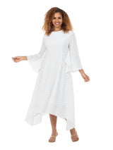 Popcorn-like Textured Cascade Handkerchief Dress