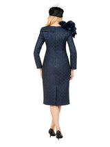 Midnight Bloom Jacquard Dress