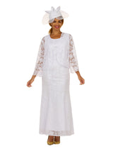 2pc Lace Maxi Dress with Sheer Bolero Jacket