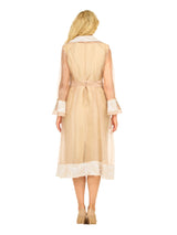 2pc Sequined Sheath Dress w/ Sheer Organza Jkt