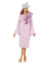 Ovsz Ruffle Bell Slv Scuba Dress