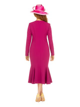 Stretch Crepe Sheath Dress w/ Stoned Strips