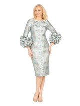 Brocade Shift Drs w/ Exaggerated Balloon Cuffs