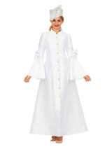 1pc Silky Twill Button Down Robe