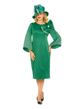 Stoned Bell Slv Shift Dress w/ Ovsz Bow