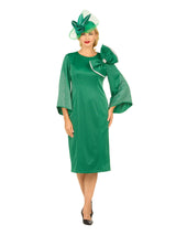 Stoned Bell Slv Shift Dress w/ Ovsz Bow