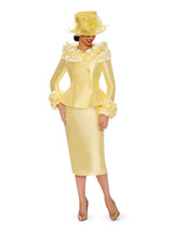 2pc Dbl-brstd Suit w/ Floating Flower Petals-Plus