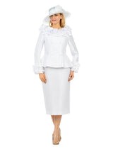 2pc Dbl-brstd Suit w/ Floating Flower Petals-Plus