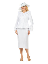 2pc Dbl-brstd Suit w/ Floating Flower Petals-Plus