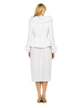 2pc Dbl-brstd Suit w/ Floating Flower Petals-Plus