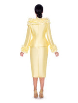 2pc Double Breasted Suit w/ Floating Flower Petals