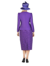 2pc Silky Twill Jkt + Sequined Lace Skirt Suit - P