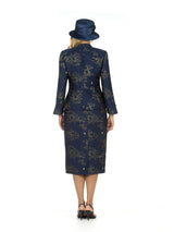 3pc Brocade Emb Skrt Suit w/ Decor Ribbons-Plus