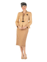 3pc Dotted Textured Lace Combo Skt Suit-Plus