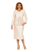 3pc Silky Twill Skt Suit w/ Meteoric Stones-Plus