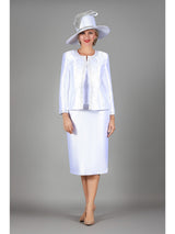 3pc Silky Twill Skt Suit w/ Meteoric Stones-Plus