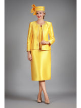 3pc Silky Twill Skt Suit w/ Meteoric Stones