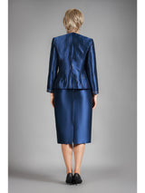 3pc Silky Twill Skt Suit w/ Meteoric Stones