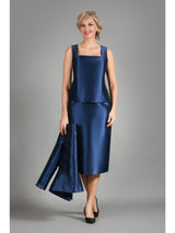 3pc Silky Twill Skt Suit w/ Meteoric Stones