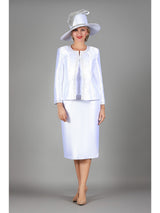 3pc Silky Twill Skt Suit w/ Meteoric Stones