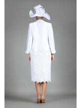 3pc Silky Twill&Lux Lace Combo Skt Suit