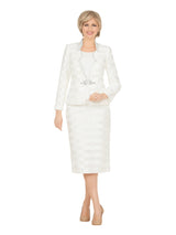 Classic Crinkle Satin 3pc Suit Ensemble-Plus