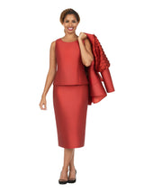 3pc Suit w/ Puff Slv&Sculpted Peplum Jkt-Plus