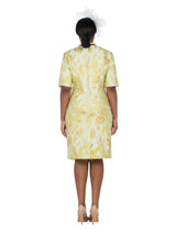 Short Slv Brocade Sheath Dress - Plus
