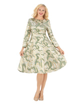 LS Brocade A-line Drs w/ Brooch