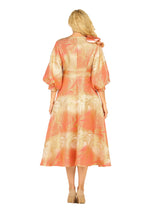 Hi-Lo A-Line Brocade Drs w/ Shoulder Flower-Plus